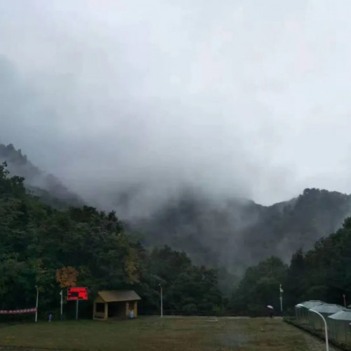 宝天曼景区银装素裹，别有一番独特的韵味